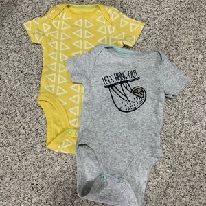 Carter’s short sleeve bodysuits; set of two. NWOT